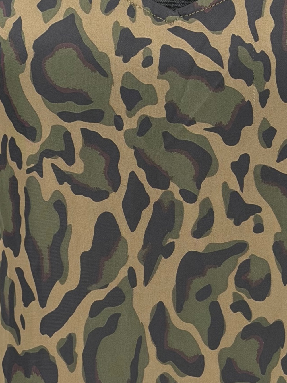 Steve Madden Green Leopard Print Asymmetrical Slip Dress | Ruffle Hem Small - Picture 3 of 14